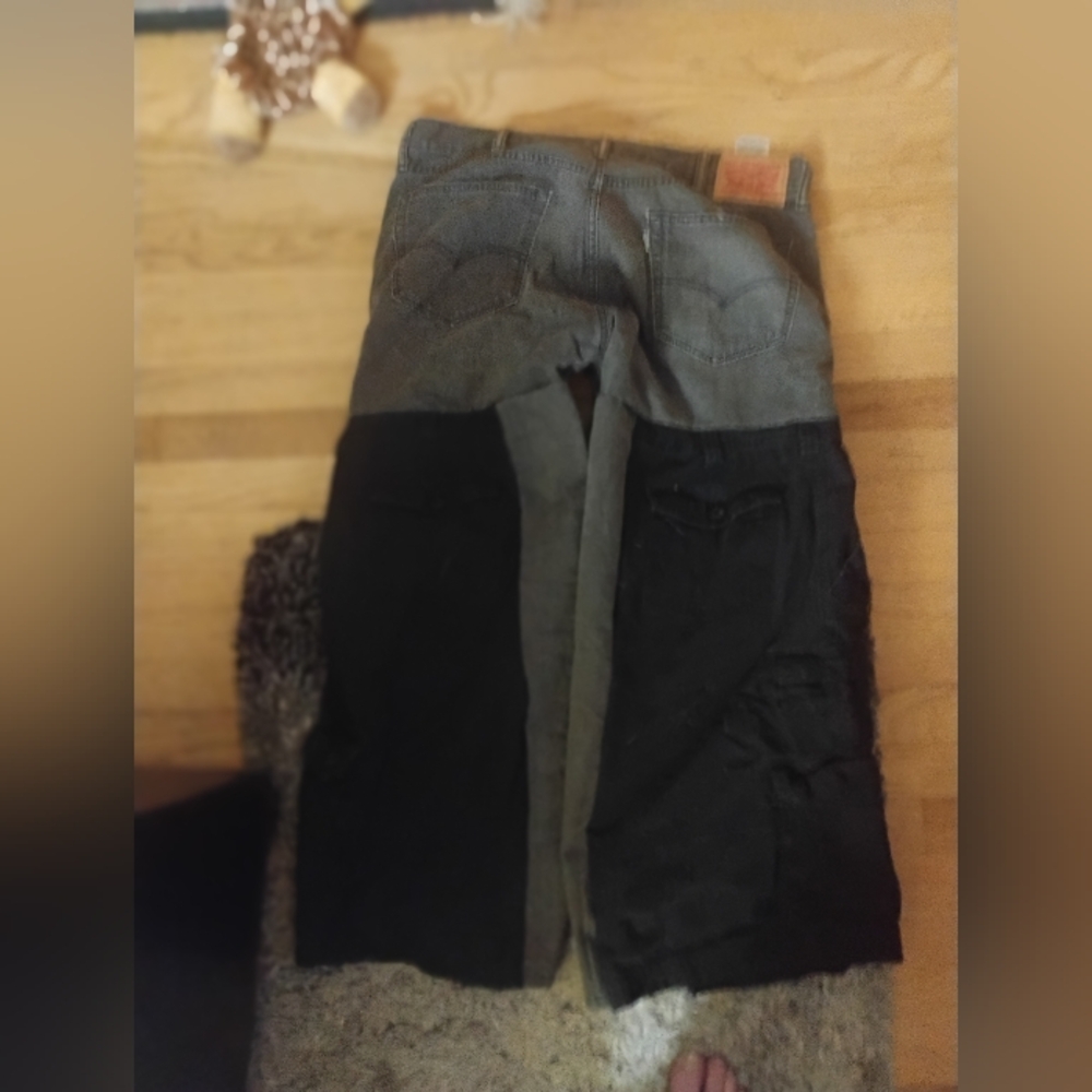 Levi's Black and Gray Denim